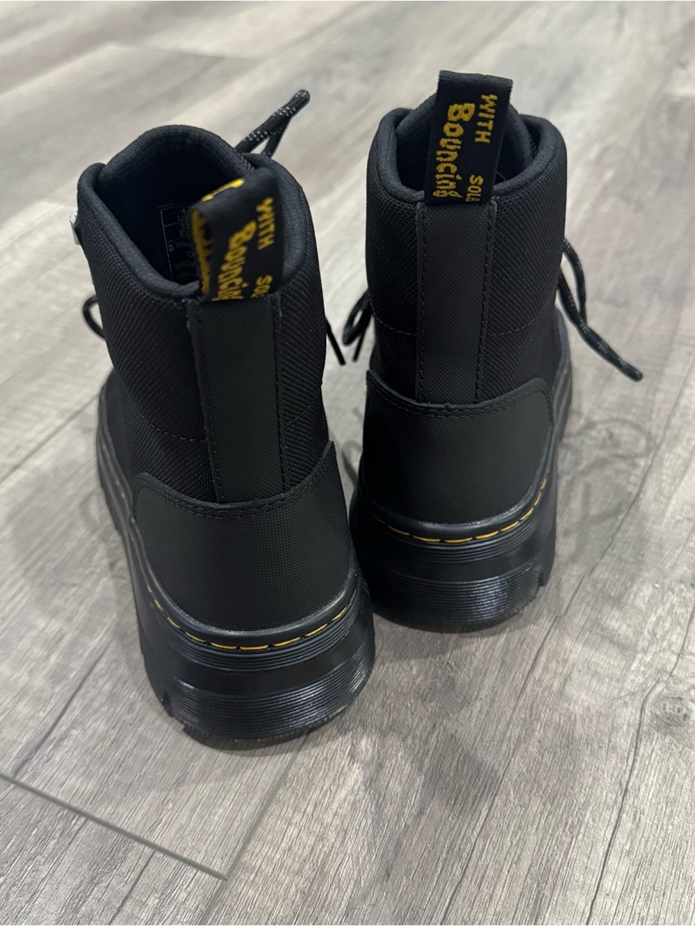 NEW Dr. Martens Black Canvas Lace-Up Hiker Boots EU37 - Picture 2 of 5